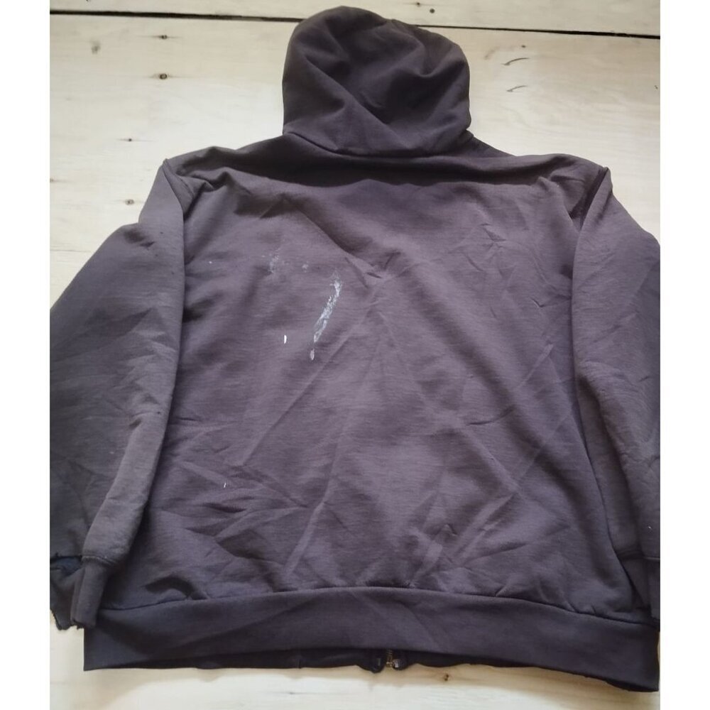 Carhartt Hoodie Men's XL Dark Brown Full Zip Thermal Lined Distressed Thrashed - Picture 2 of 13